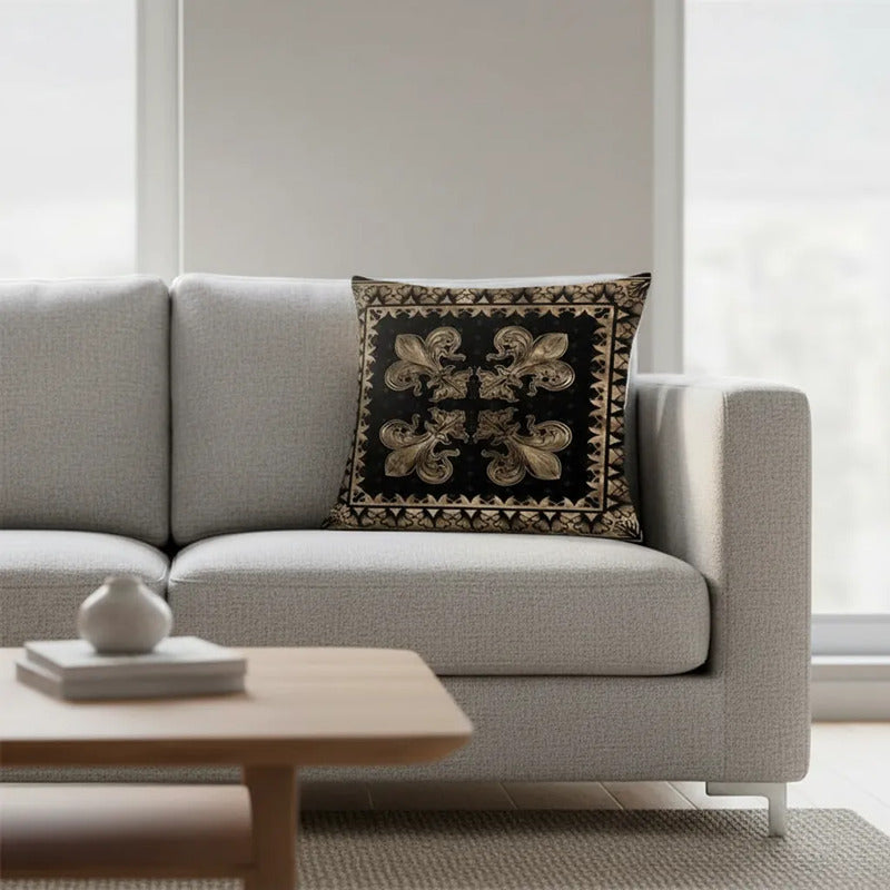 Capa Almofada Cushion Cover 45x45 Unilateral Verso Bege