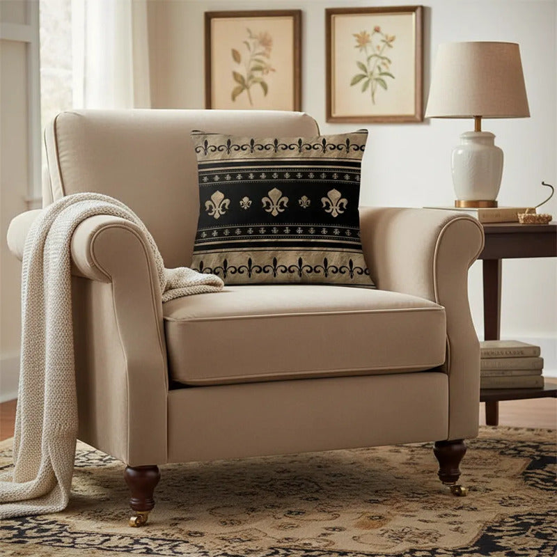 Capa Almofada Cushion Cover 45x45 Unilateral Verso Bege