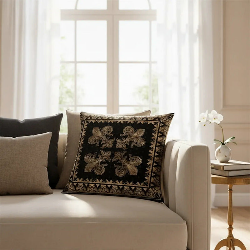 Capa Almofada Cushion Cover 45x45 Unilateral Verso Bege
