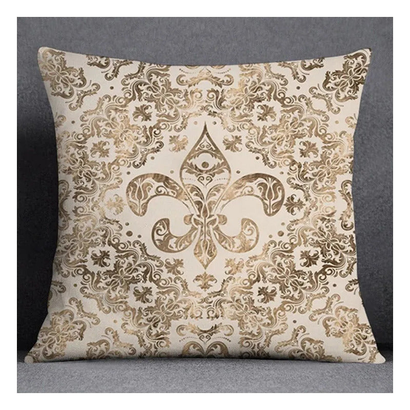 Capa Almofada Cushion Cover 45x45 Unilateral Verso Bege