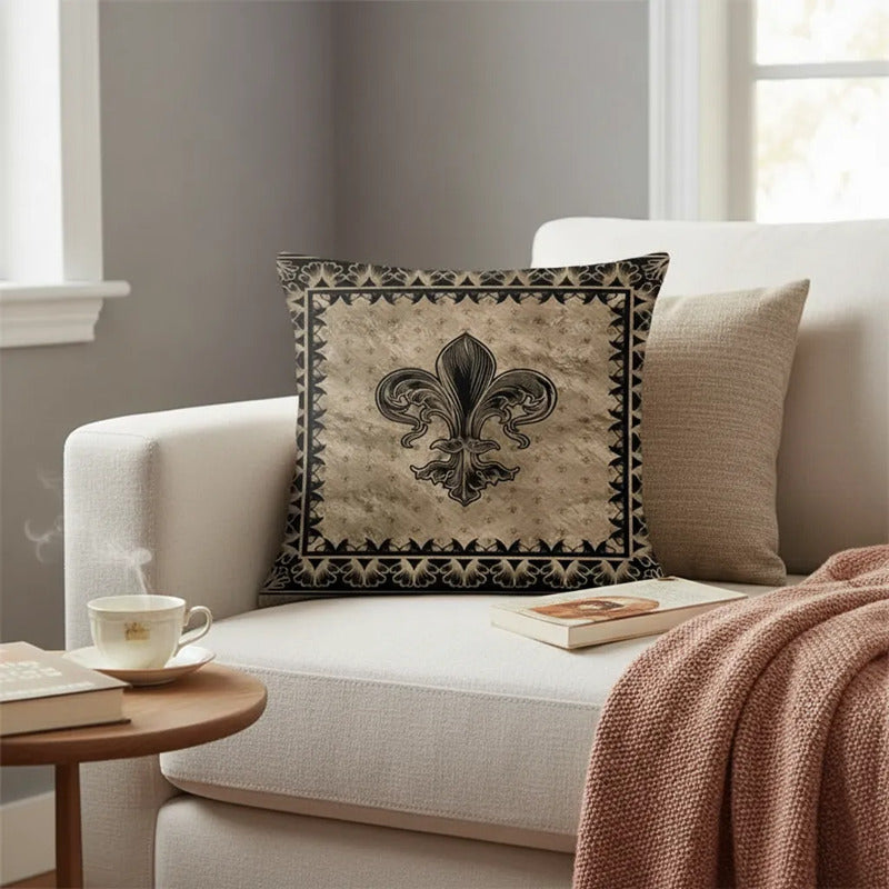 Capa Almofada Cushion Cover 45x45 Unilateral Verso Bege