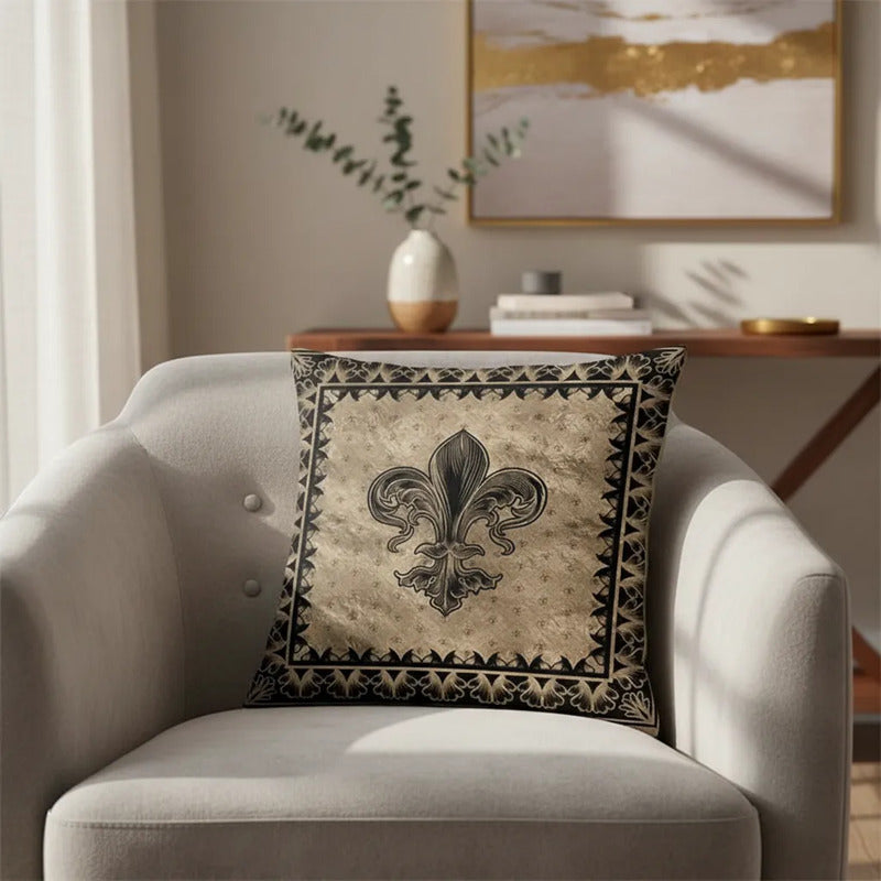 Capa Almofada Cushion Cover 45x45 Unilateral Verso Bege
