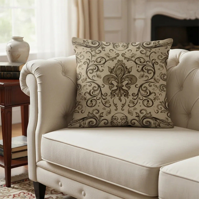 Capa Almofada Cushion Cover 45x45 Unilateral Verso Bege