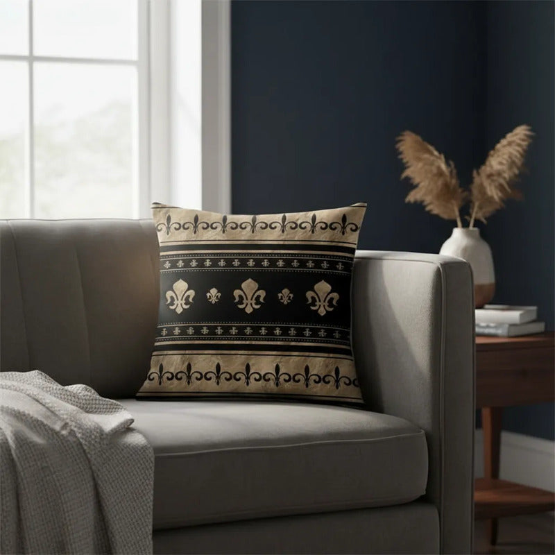 Capa Almofada Cushion Cover 45x45 Unilateral Verso Bege