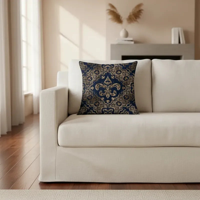 Capa Almofada Cushion Cover 45x45 Unilateral Verso Bege