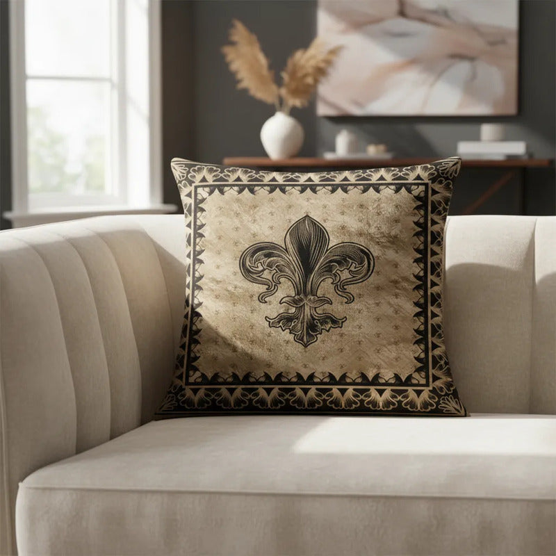 Capa Almofada Cushion Cover 45x45 Unilateral Verso Bege
