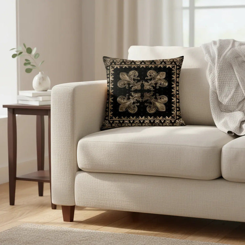 Capa Almofada Cushion Cover 45x45 Unilateral Verso Bege