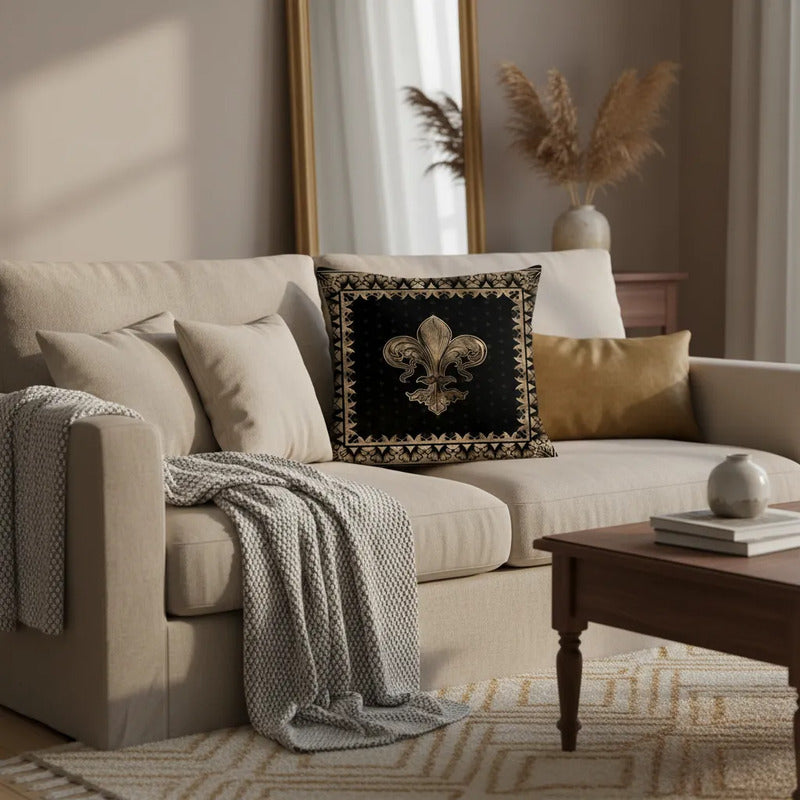 Capa Almofada Cushion Cover 45x45 Unilateral Verso Bege