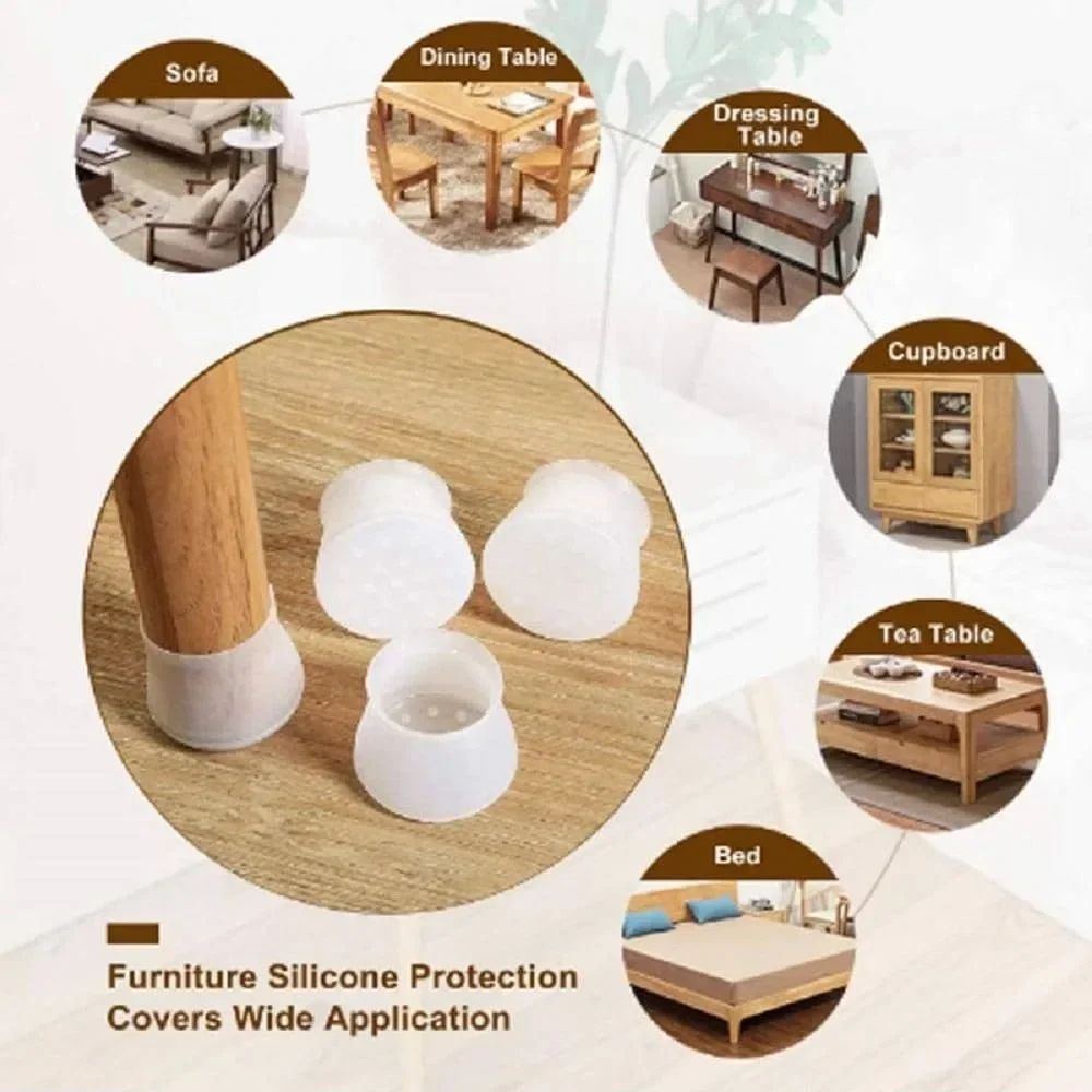 Cadeira de leitura de silicone Slipcover, Desk Leg Covers, Cadeiras de jantar, P