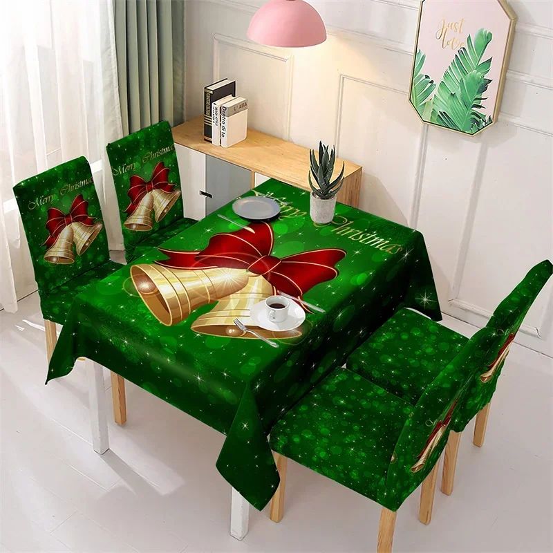 Toalha de mesa de jantar de natal à prova d'água, presentes de natal, capa de ca