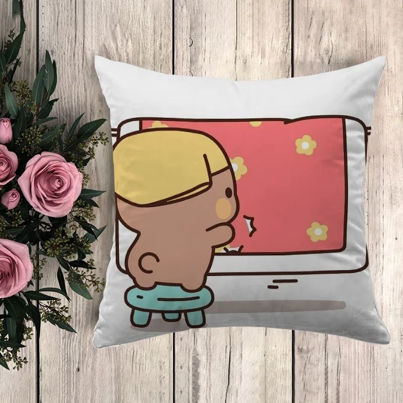Anime Almofadas Decorativas para Sofá, Bubu Dudu, Fronha, Capa De Almofada, Deco