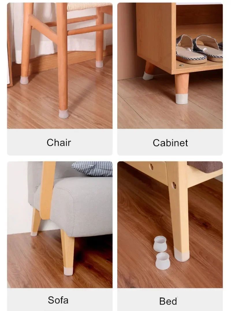 Cadeira de leitura de silicone Slipcover, Desk Leg Covers, Cadeiras de jantar, P