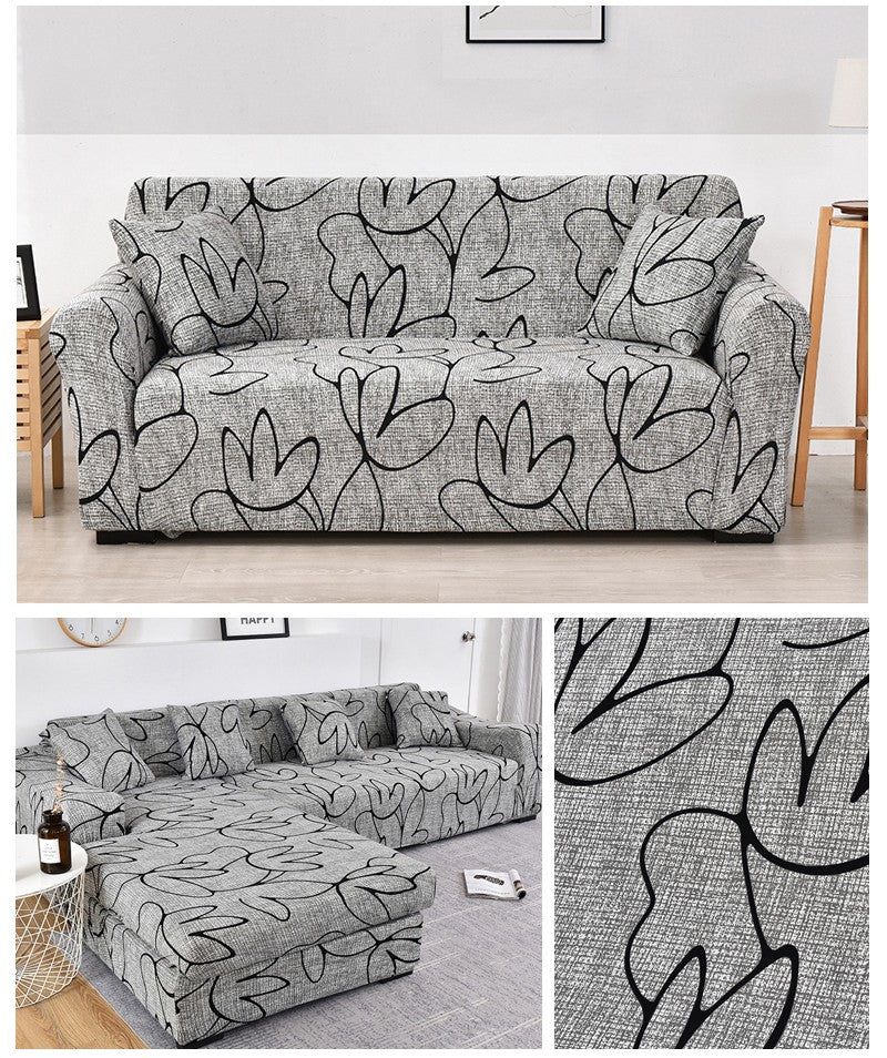 Capa de Sofá Elástica Coolazy em Estampa Xadrez para Sala de Estar, Capa para So