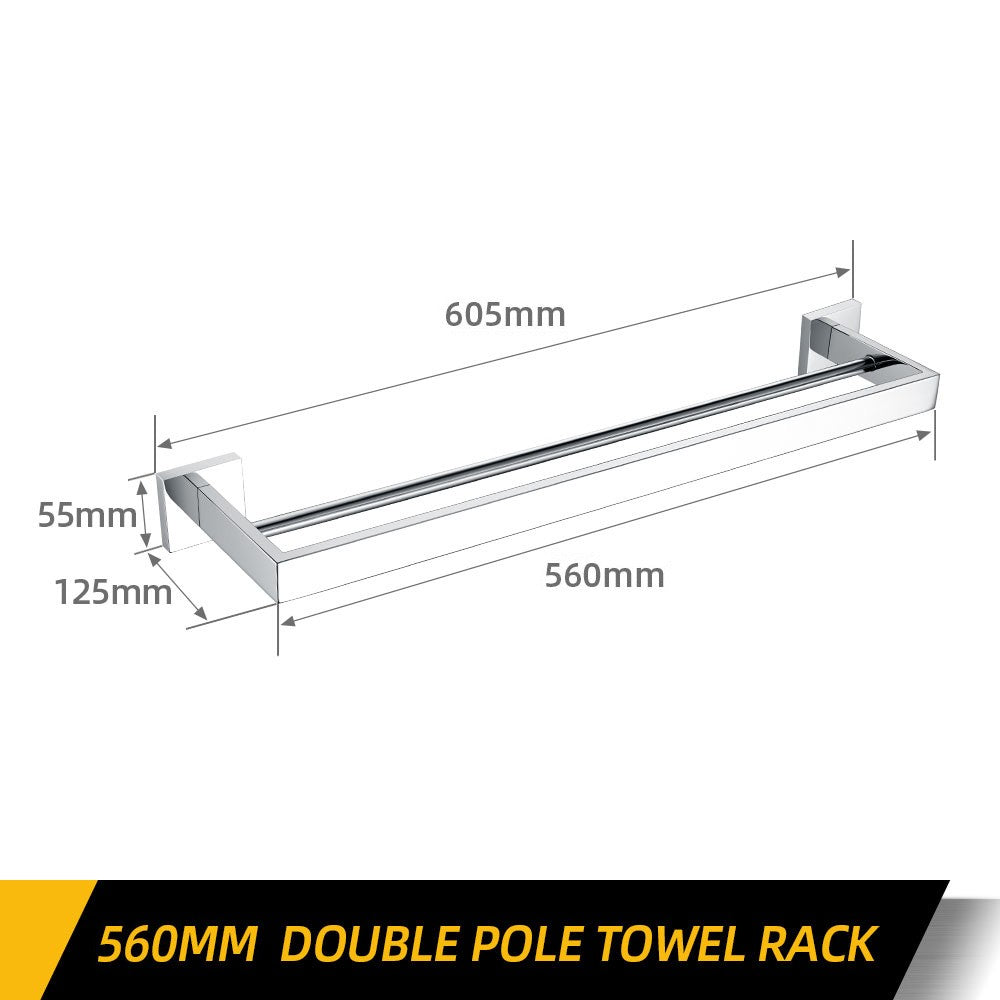 Polido chrome wall-mounted aço inoxidável roupas gancho suporte de papel higiêni