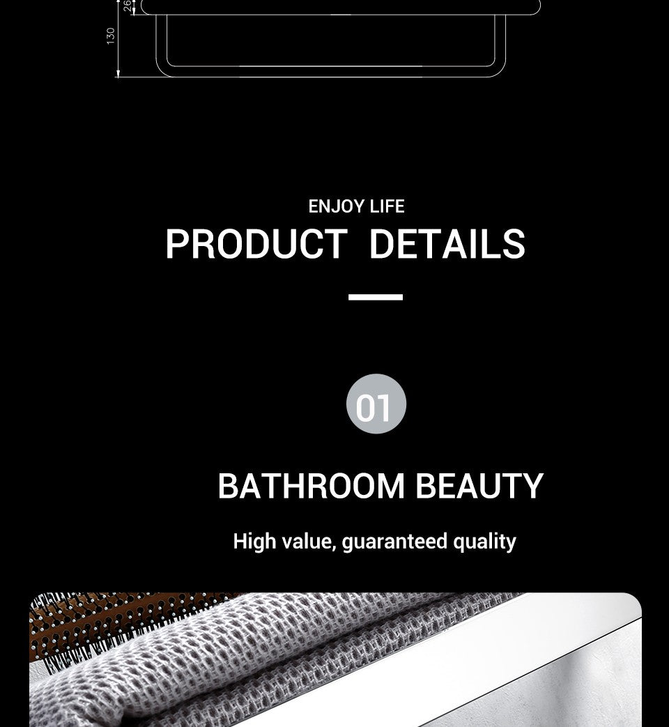 Polido chrome wall-mounted aço inoxidável roupas gancho suporte de papel higiêni