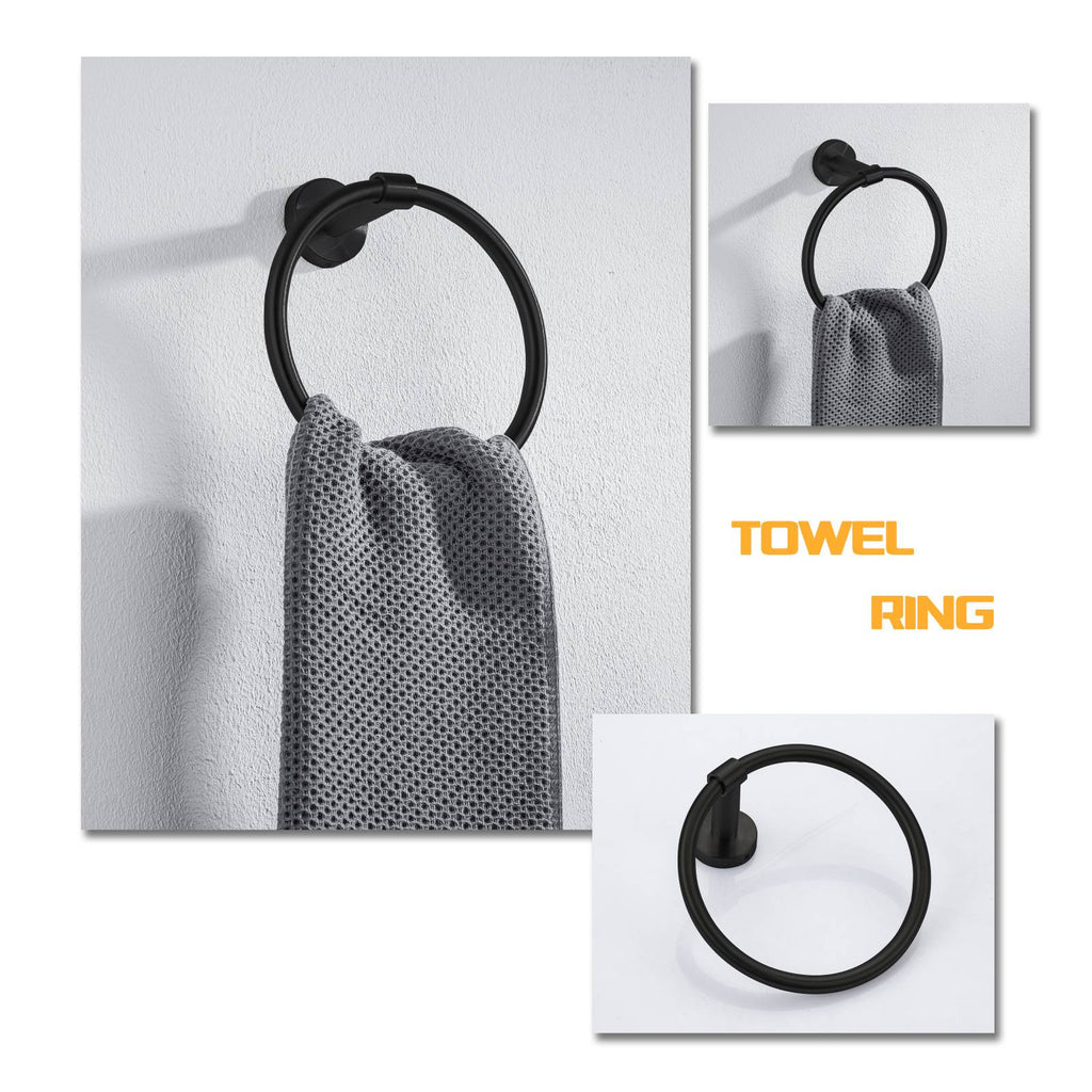 Conjunto de ferragens do banheiro acessórios do banheiro preto robe gancho toalh