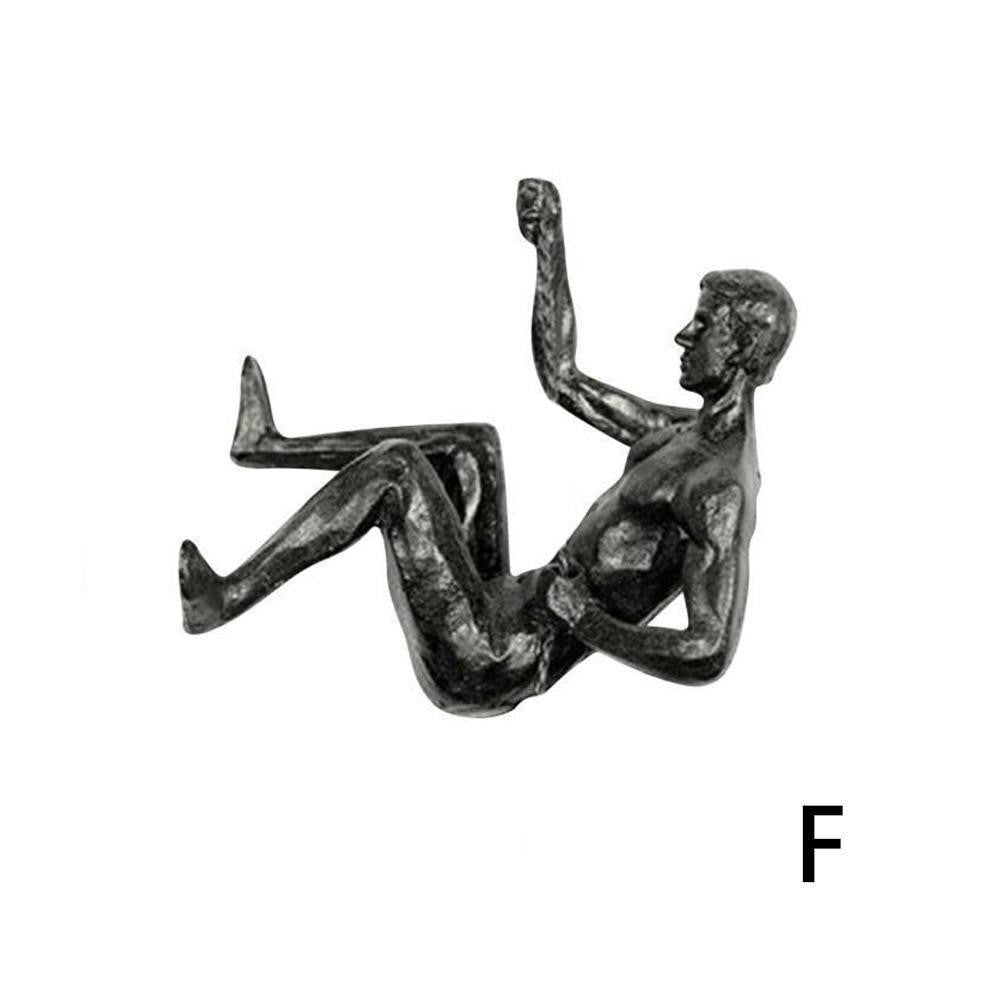 Atleta Escalada Resina Fundo De Parede Pendurado Decoração, Escultura Estátua, F