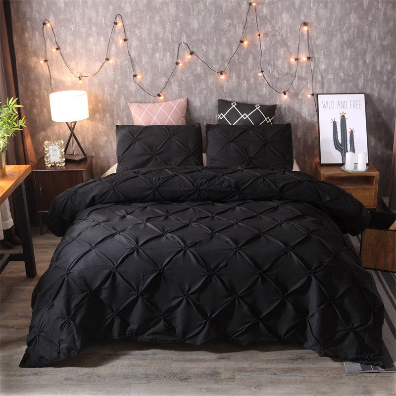 Conjunto Queen Comfort de 3 peças, cama cinza em uma bolsa, conjunto de edredom