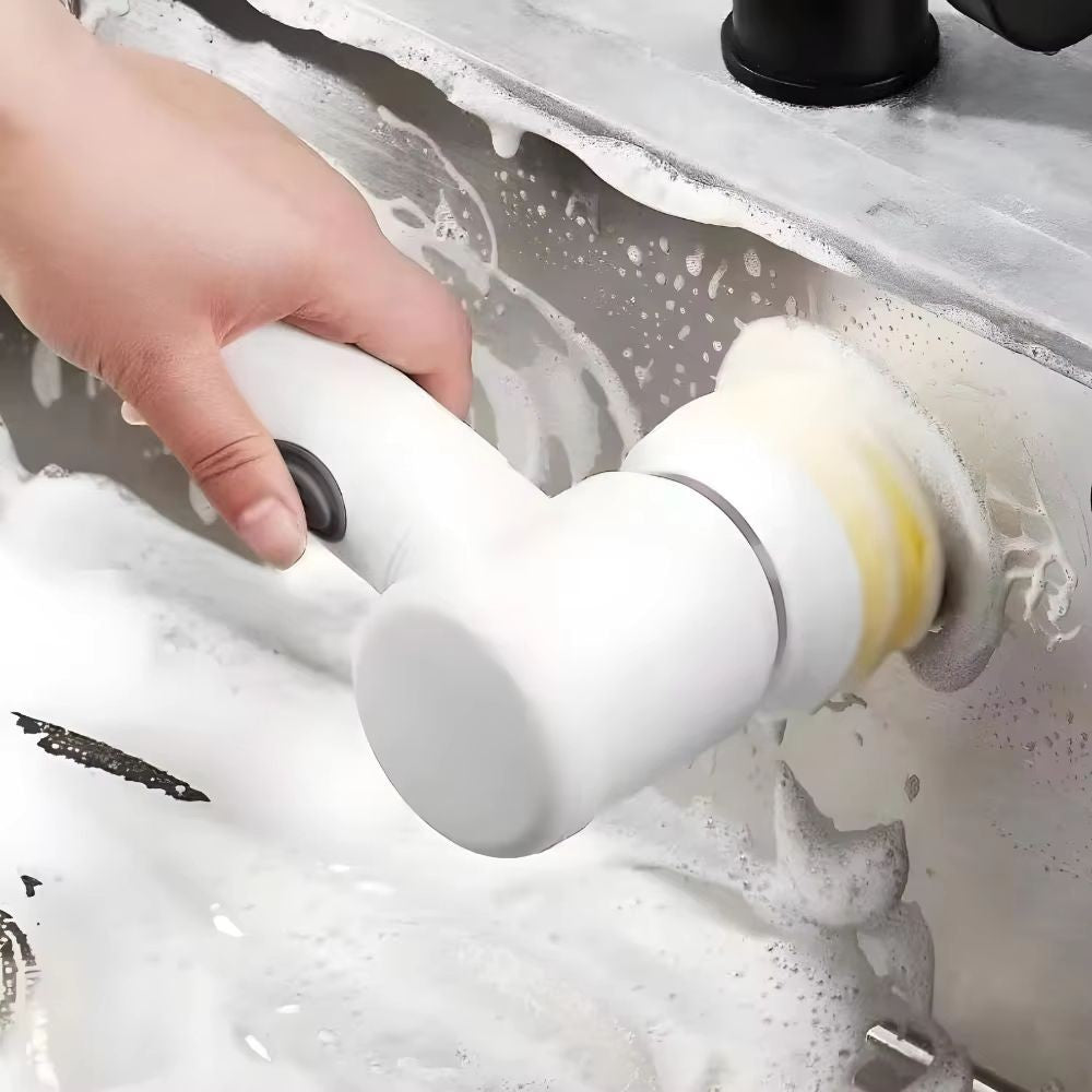 Escova Elétrica de Limpeza Sem Fio 5 em 1 Limpador Para Cozinha e Banheiro Multi