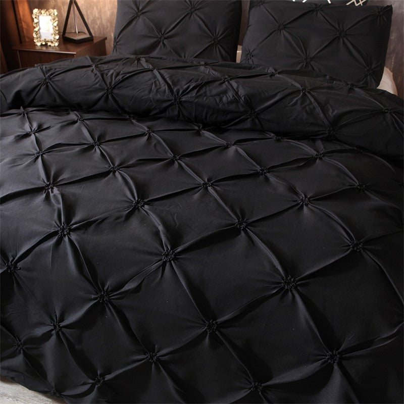 Conjunto Queen Comfort de 3 peças, cama cinza em uma bolsa, conjunto de edredom