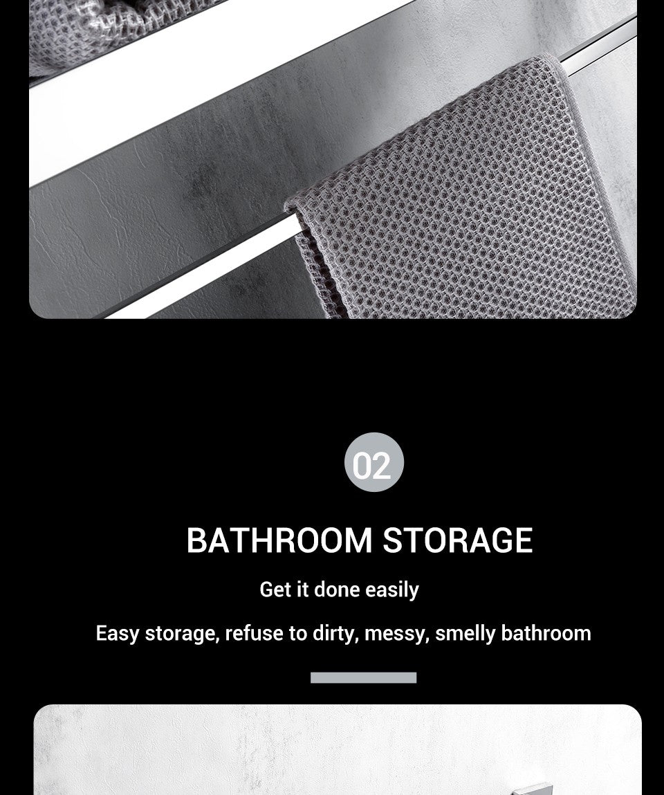 Polido chrome wall-mounted aço inoxidável roupas gancho suporte de papel higiêni