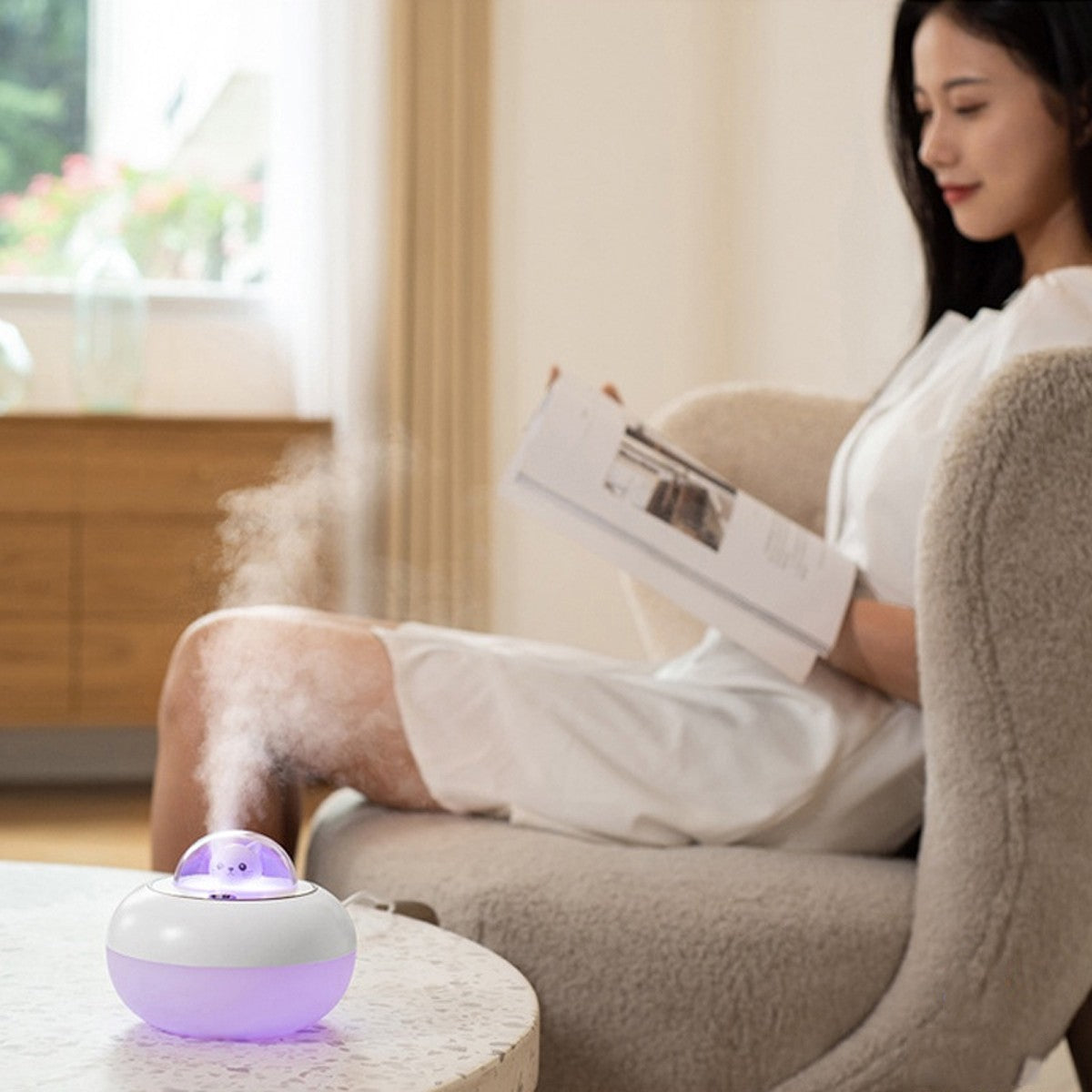 Umidificador De Ar Purificador 300ml humidificador Aromaterapia Infantil Planeta