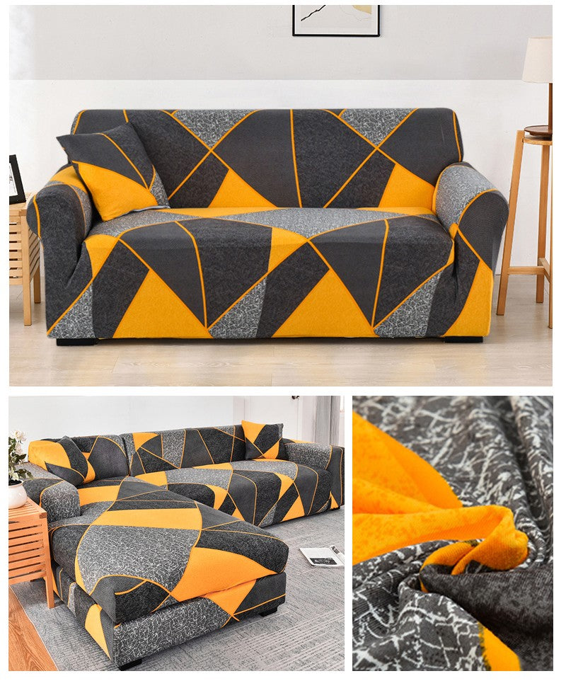 Capa de Sofá Elástica Coolazy em Estampa Xadrez para Sala de Estar, Capa para So