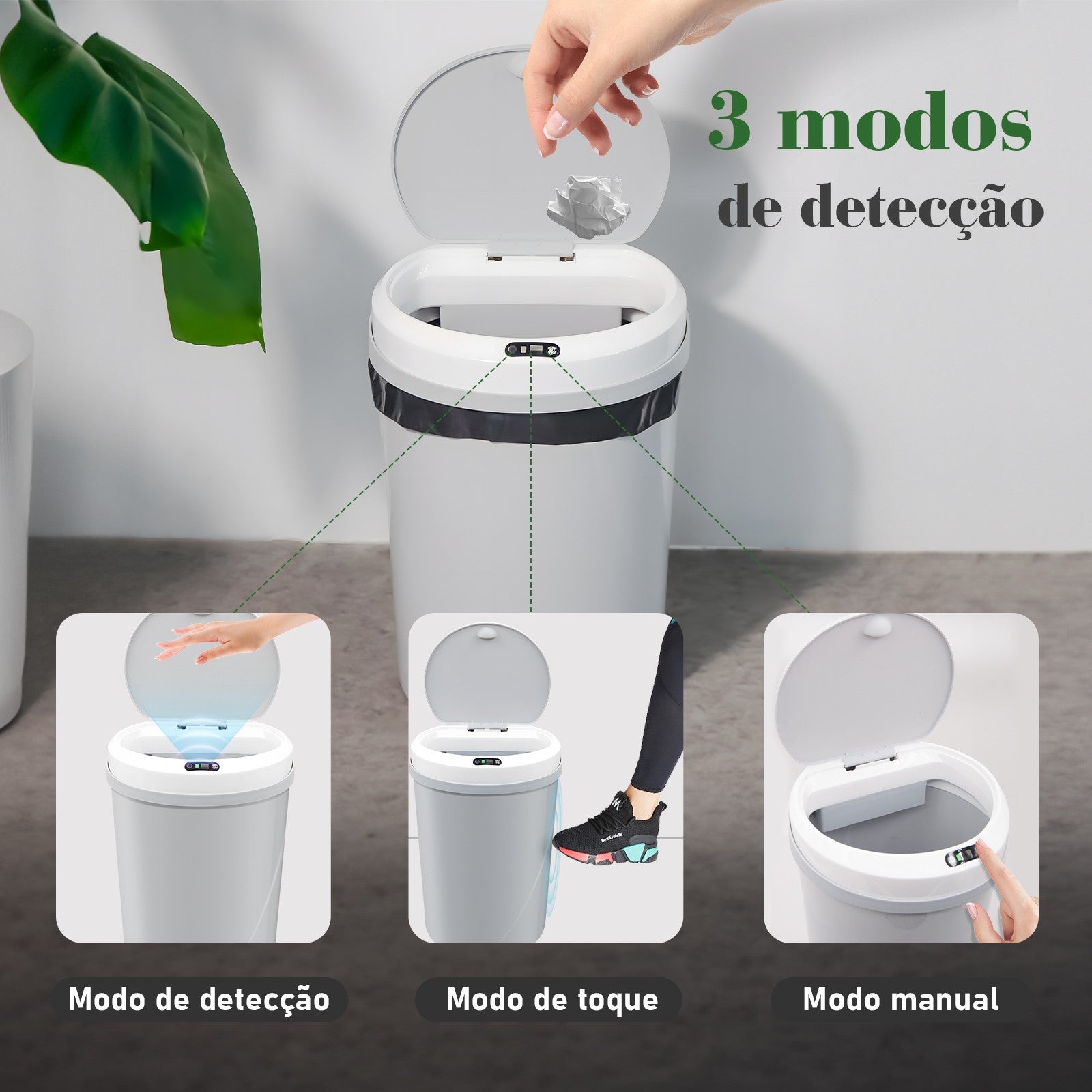 lixeira inteligente,lixeira sensor automático,lixeira banheiro,lixeira inteligen
