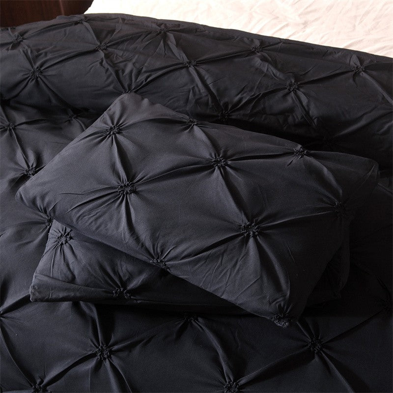 Conjunto Queen Comfort de 3 peças, cama cinza em uma bolsa, conjunto de edredom
