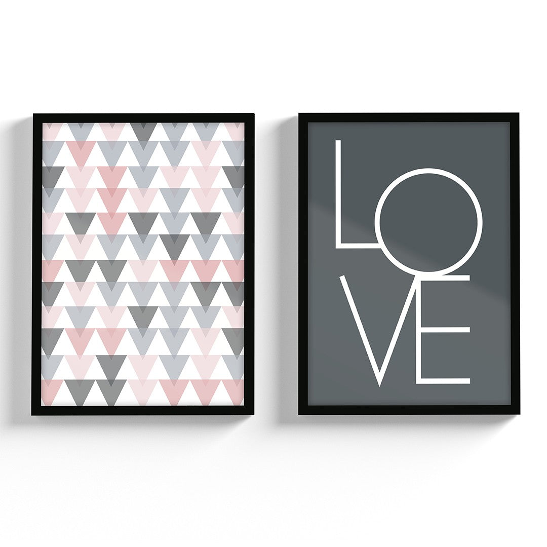 Quadro Decorativo Abstrato Moldura Vidro Quarto Sala Frase