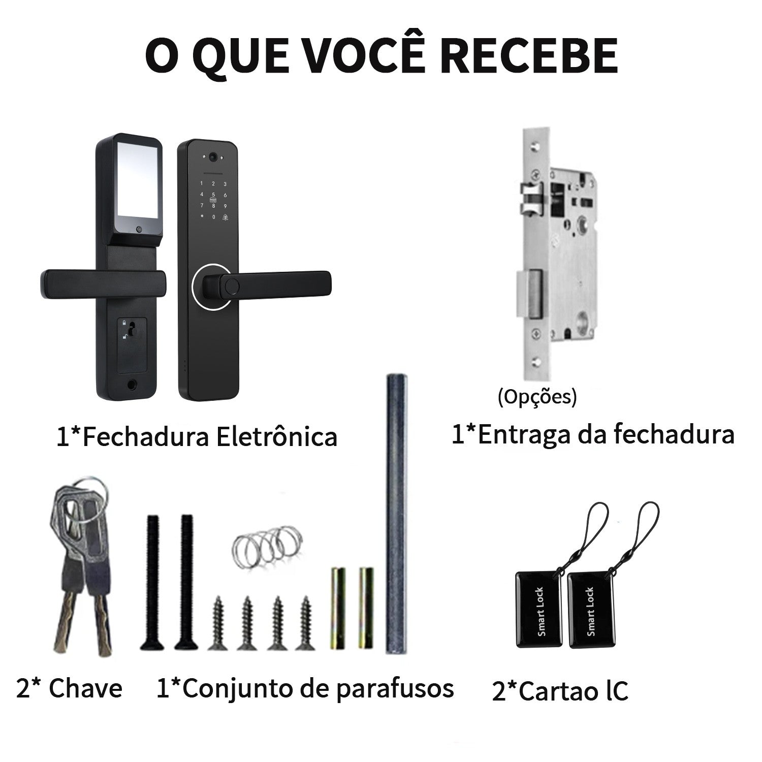 Faça Brasil Tuya Wifi fechadura eletrônica digital com câmera brasil frete gráti