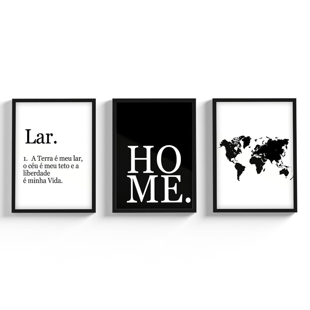 Quadro Decorativo Frase Moldura Vidro Sala Quarto Mapa Mundi