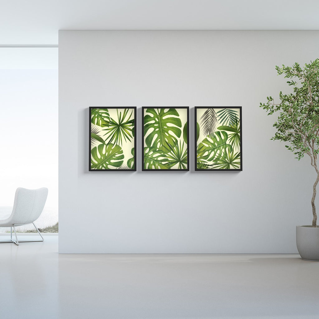 Quadro Decorativo Folhagem Moldura Vidro Costela de Adão