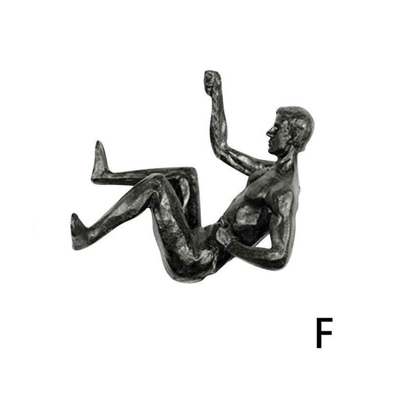 Atleta Escalada Resina Fundo De Parede Pendurado Decoração, Escultura Estátua, F