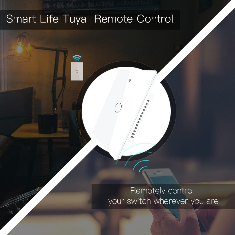 Novo interruptor de luz inteligente wi-fi rf433 sem fio neutro único fogo vida i