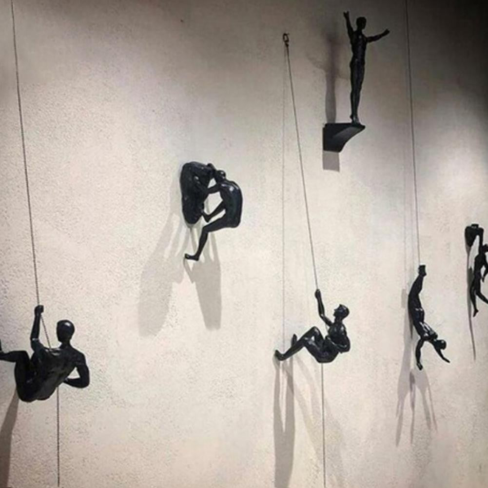 Atleta Escalada Resina Fundo De Parede Pendurado Decoração, Escultura Estátua, F