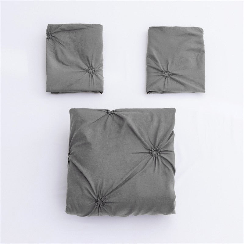 Conjunto Queen Comfort de 3 peças, cama cinza em uma bolsa, conjunto de edredom