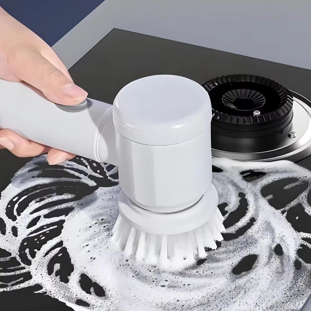 Escova Elétrica de Limpeza Sem Fio 5 em 1 Limpador Para Cozinha e Banheiro Multi