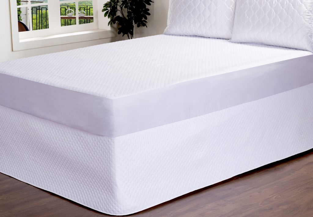 Saia Para Cama Box Colchobox Ajustavel Matelassada Solteiro Casal Queen Branca