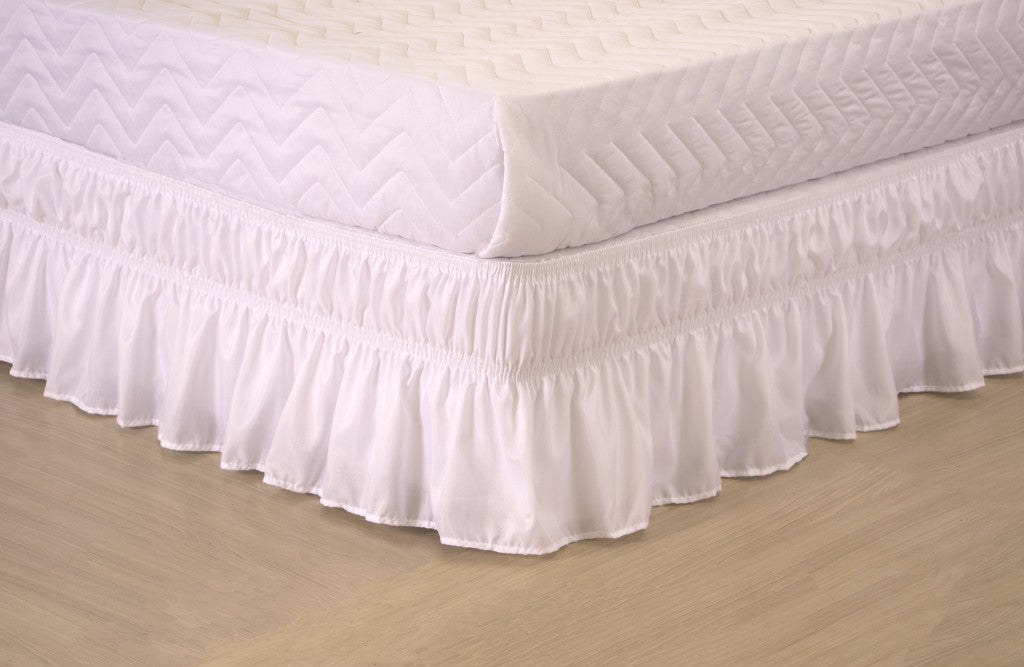 Saia Para Cama Box Colchobox Elasticada Ajustavel Solteiro Casal Queen Branca (5677)