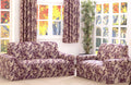 Capa de Sofa Adere Floral Vinho 02 e 03 Lugares