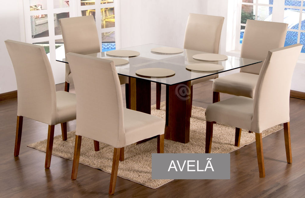 Capa de Cadeira Elástica  Avelã 04 Lugares (5193)