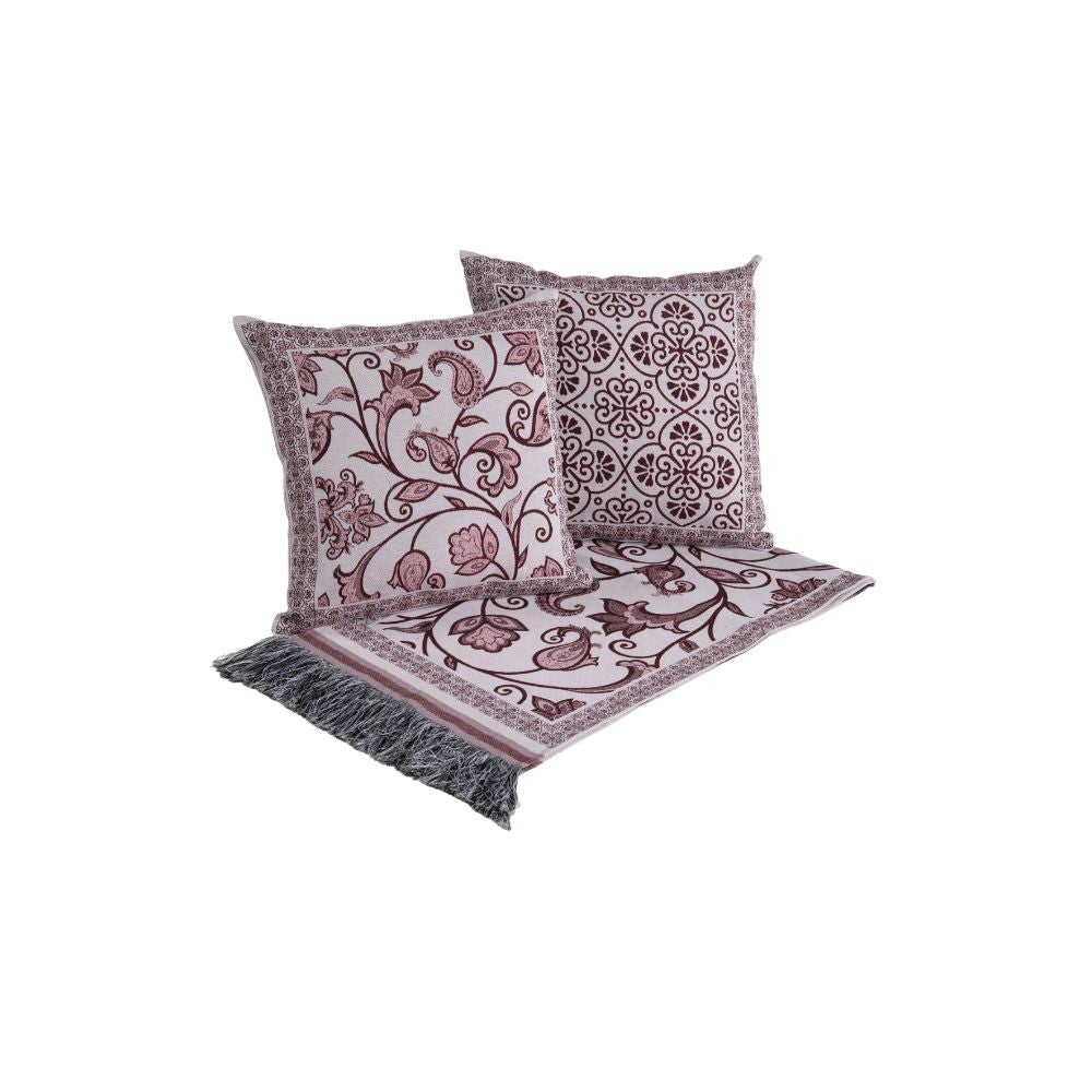Kit Peseira de Cama Grécia 5 Peças Queen 60% Algodão / 40% Poliéster Jacquard co