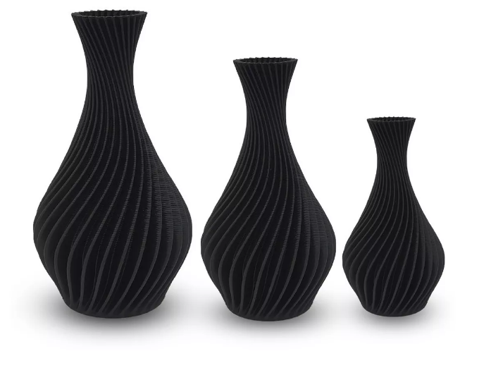 Vasos para Plantas Artificais - Jarro Espiral Decoração Sala