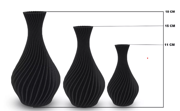 Vasos para Plantas Artificais - Jarro Espiral Decoração Sala