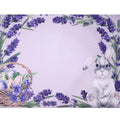 Kit 4 Jogos Americanos Coelho da Páscoa e Lavanda 43CMX34CM Cor:Roxo