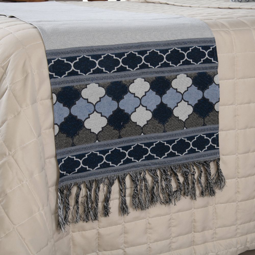 Kit Peseira de Cama Grécia 5 Peças Queen 60% Algodão / 40% Poliéster Jacquard co