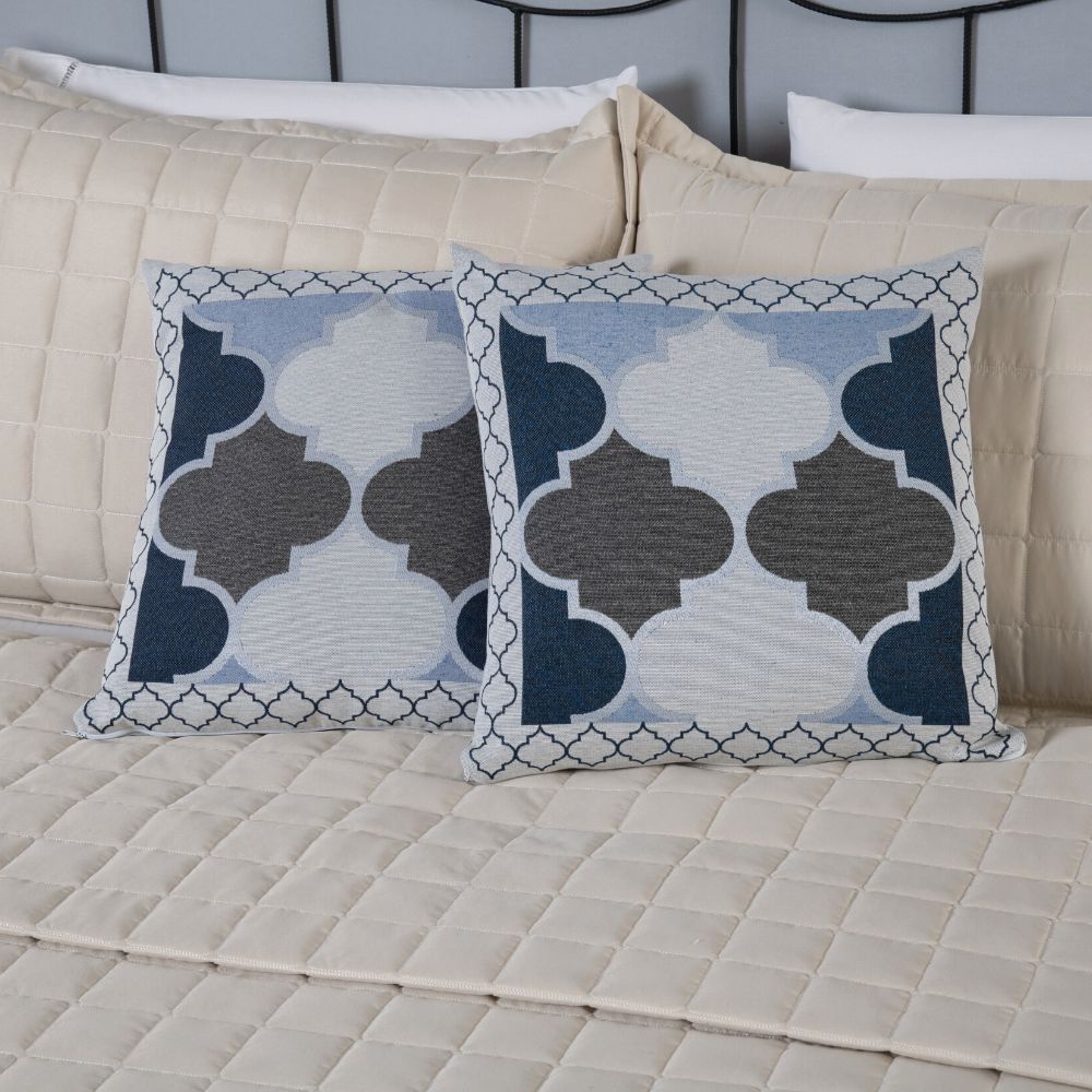 Kit Peseira de Cama Grécia 5 Peças Queen 60% Algodão / 40% Poliéster Jacquard co
