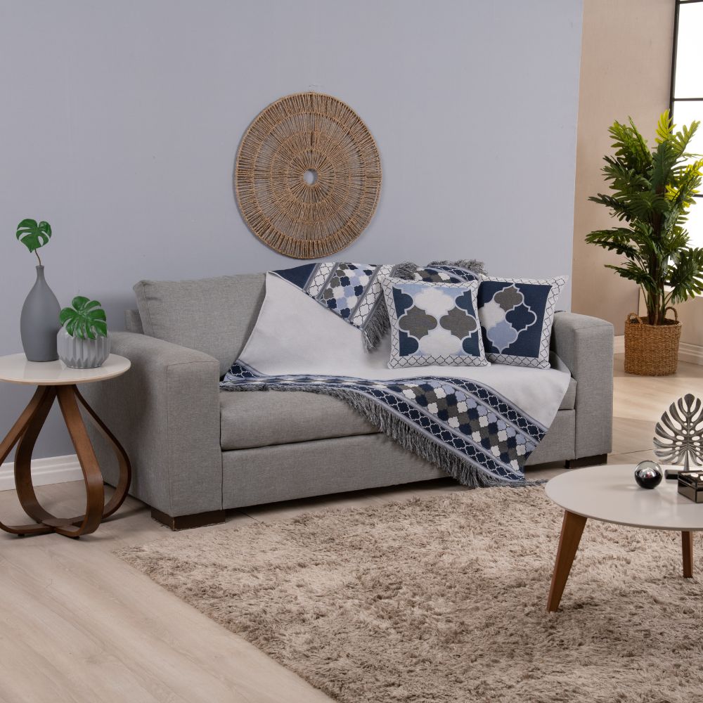 Kit Xale para Sofá Grécia 5 Peças 1,35m x 1,35m 60% Algodão / 40% Poliéster Jacq