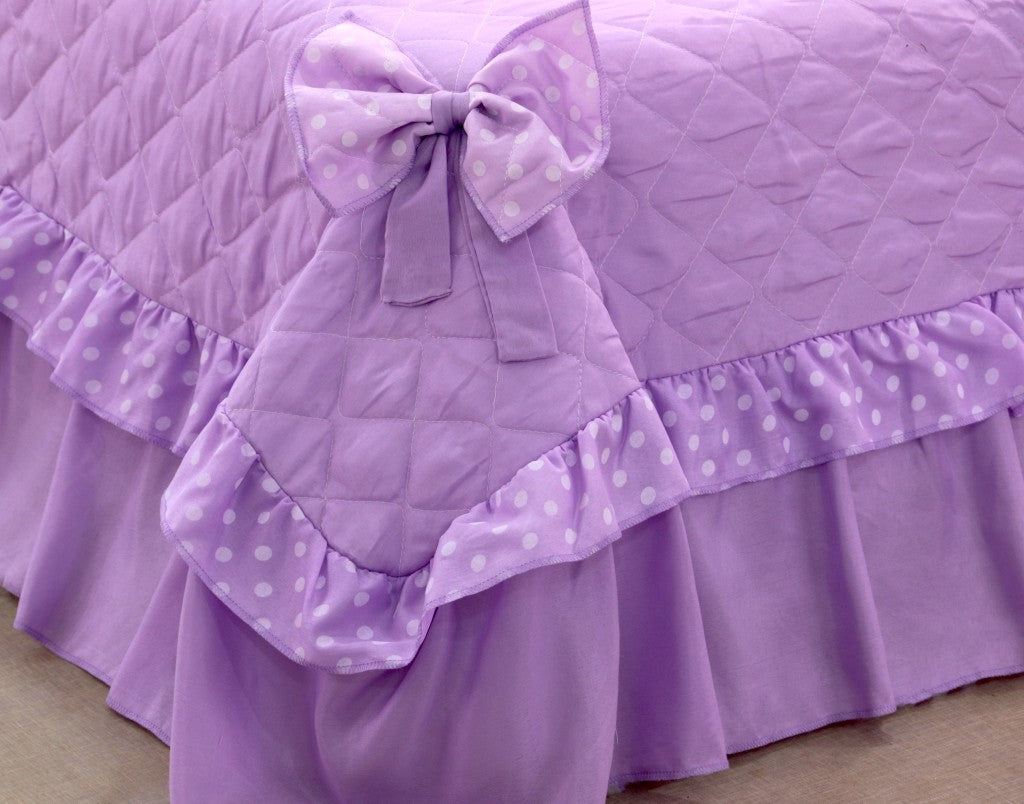 KIT COBRE LEITO URSINHA SOLTEIRO 3 PEÇAS LILAS (4542)